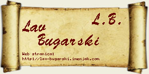Lav Bugarski vizit kartica